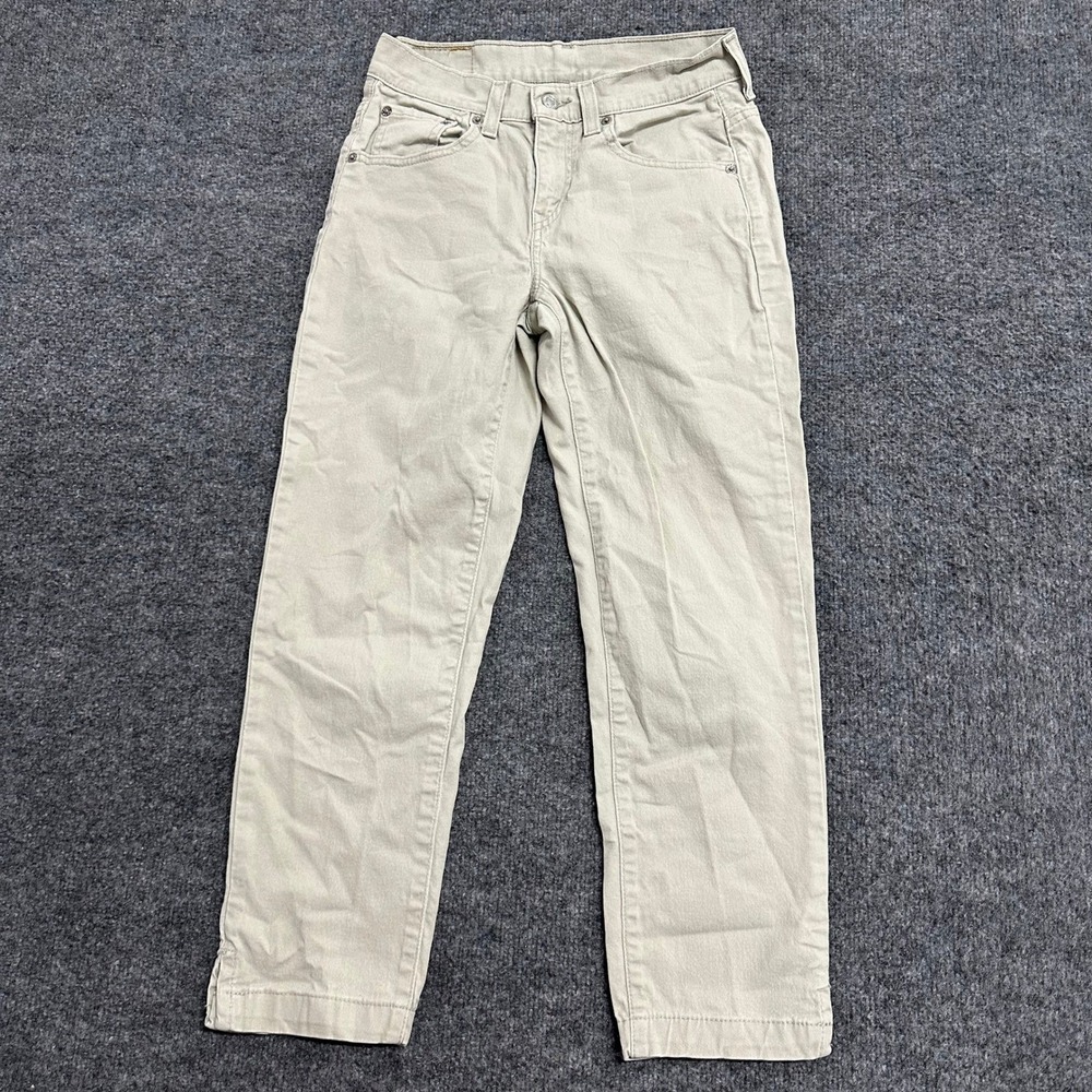 Levi's Capri Pants Womens Size 2 Beige Slim Fit Stretch Cotton Casual Cropped